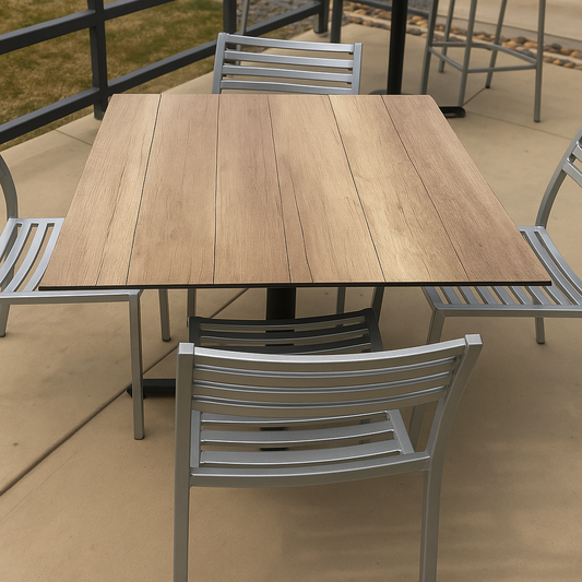 Rustic Oak Outdoor High Pressure Laminate Top