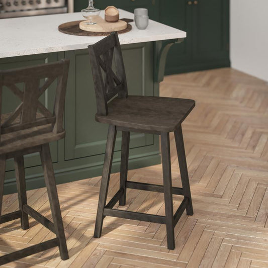 Harlow Farmhouse Swivel Stool