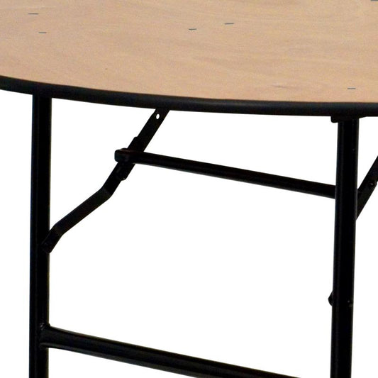 Round Wood Folding Banquet Table