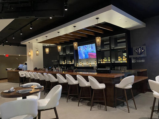 Nathan Upholstered Metal Bar Stool