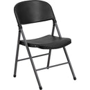 Plastic Folding Chair with Charcoal Frame