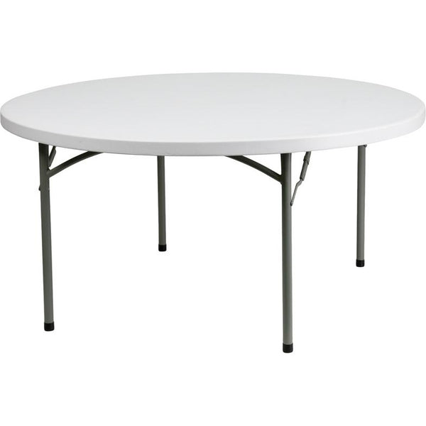 Round Granite White Plastic Folding Table