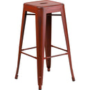 Fiora Backless Bar Stool Distressed
