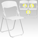 Heavy Duty Plastic Folding Chair with Built-in Ganging Brackets