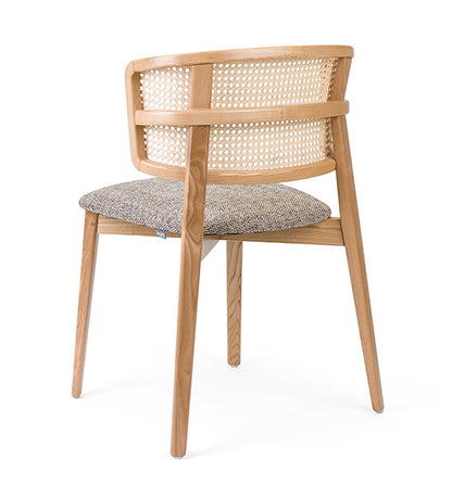 Coffee Wicker Side Chair