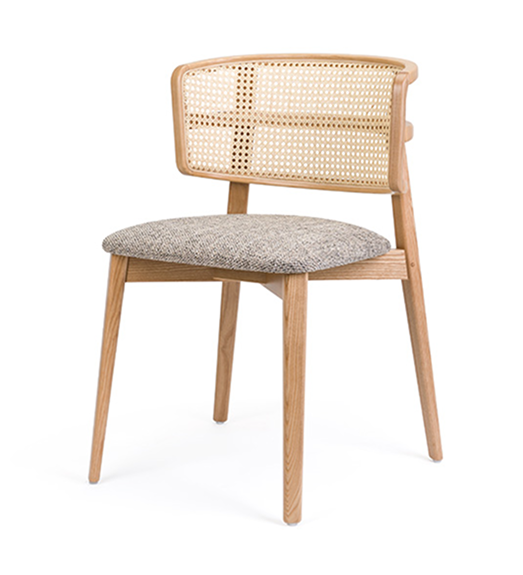 Coffee Wicker Side Chair