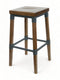 Lyla Backless Bar Stool Vintage Wood & Metal