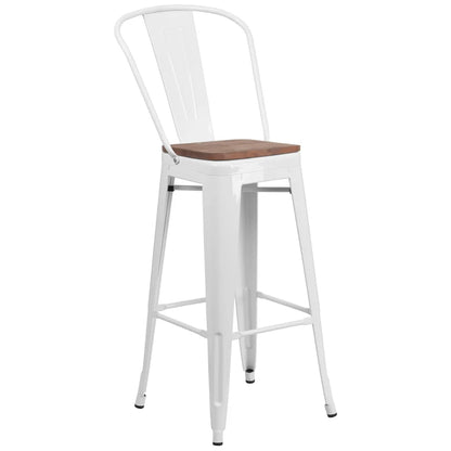 Brixton High Back Bar Stool