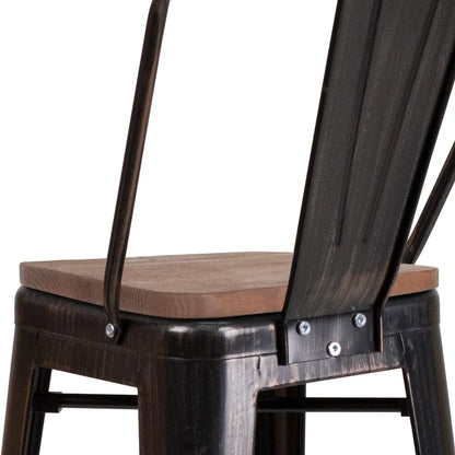 Brixton High Back Bar Stool
