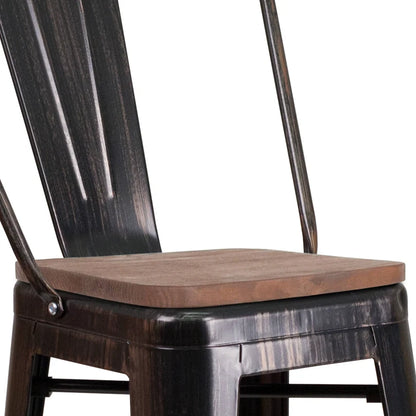 Brixton High Back Bar Stool