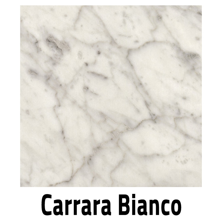 2" PVC edge laminate top Carrara Bianco
