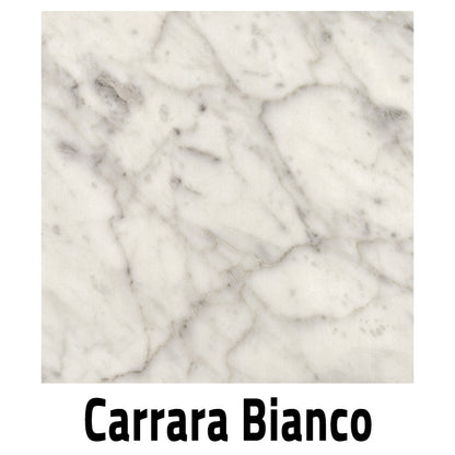 2" PVC edge laminate top Carrara Bianco