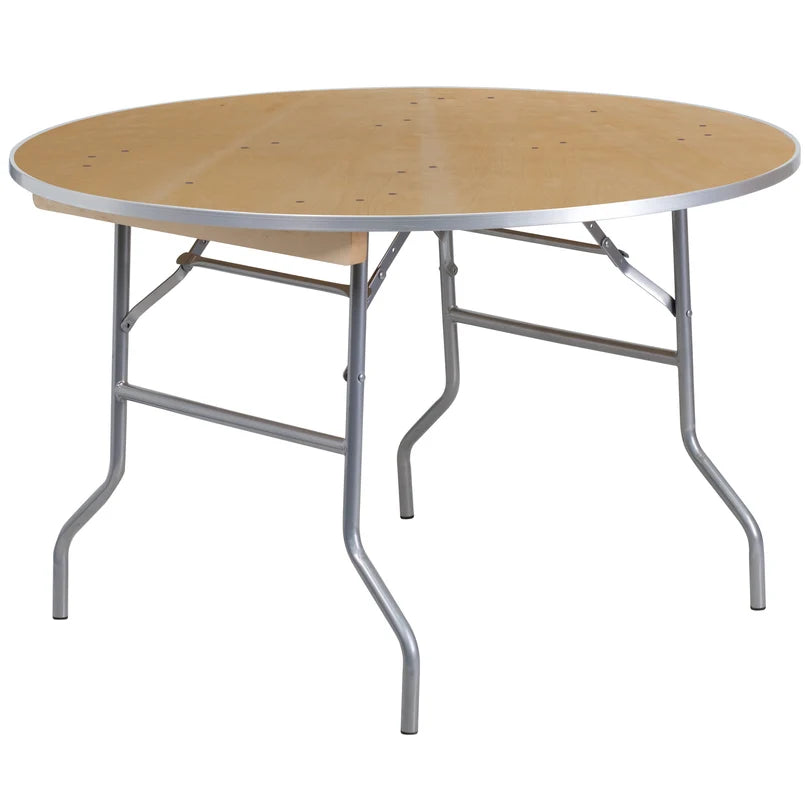 Gerry 4' Round Birchwood Banquet Table
