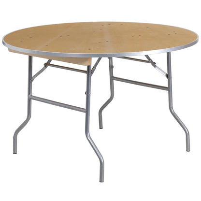 Gerry 4' Round Birchwood Banquet Table