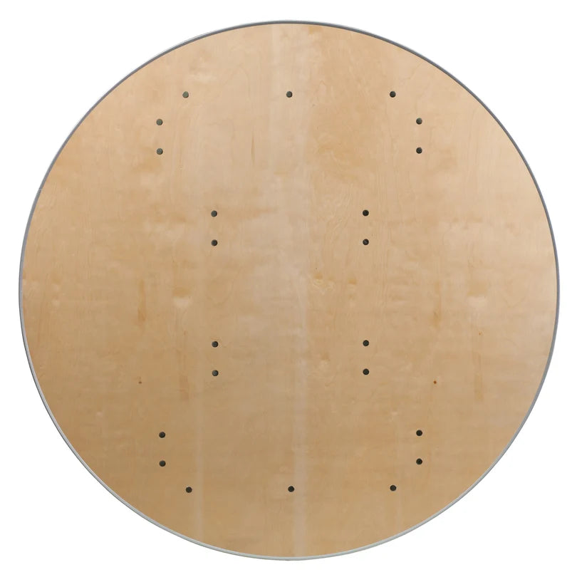Gerry 4' Round Birchwood Banquet Table