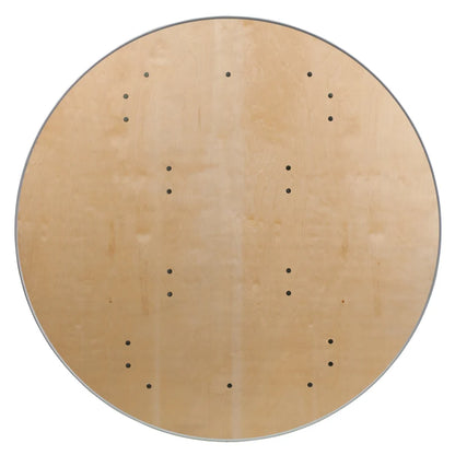 Gerry 4' Round Birchwood Banquet Table