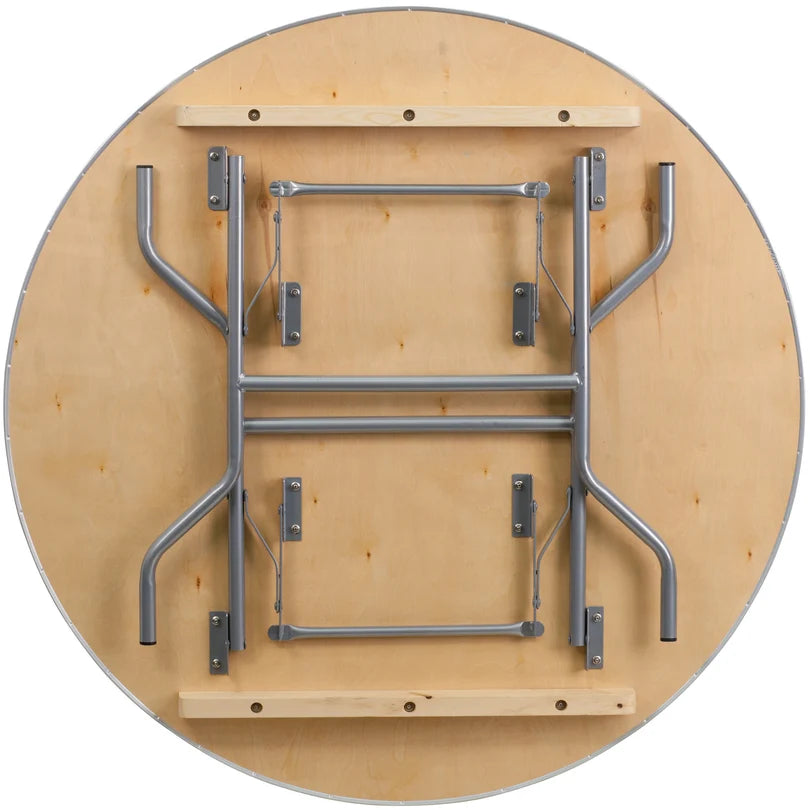 Gerry 4' Round Birchwood Banquet Table