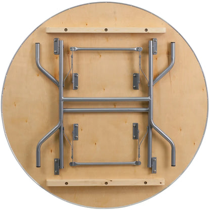 Gerry 4' Round Birchwood Banquet Table