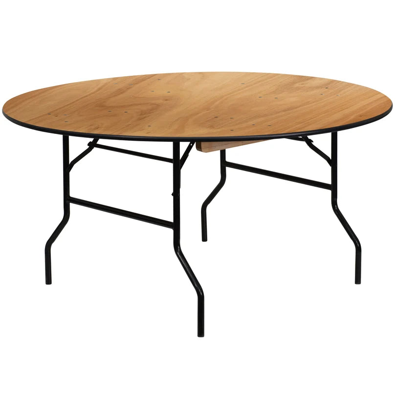 Gerry 5' Round Wood Banquet Table