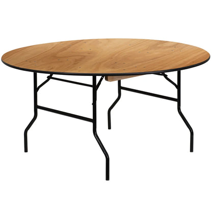 Gerry 5' Round Wood Banquet Table