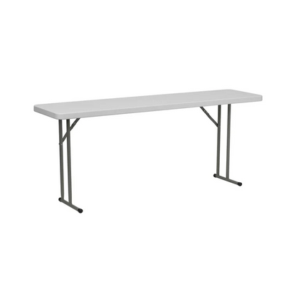 18''W x 72''L Granite White Plastic Folding Training Table