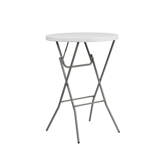 Elon Round White Bar Height Folding Table