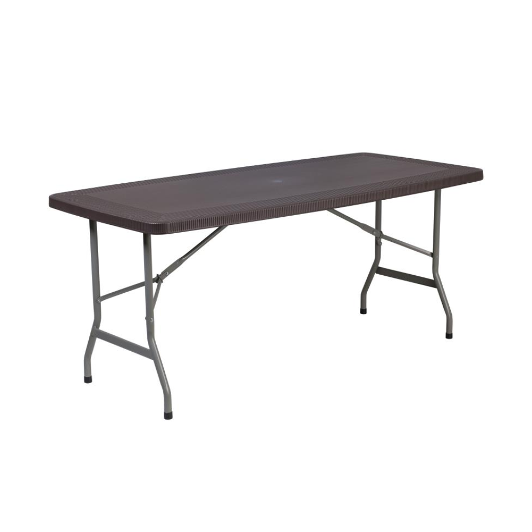 Elon 5.5' Rattan Folding Table