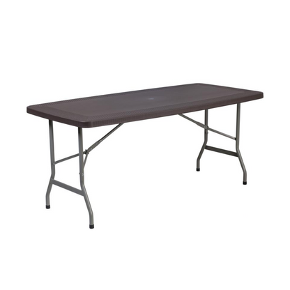 Elon 5.5' Rattan Folding Table