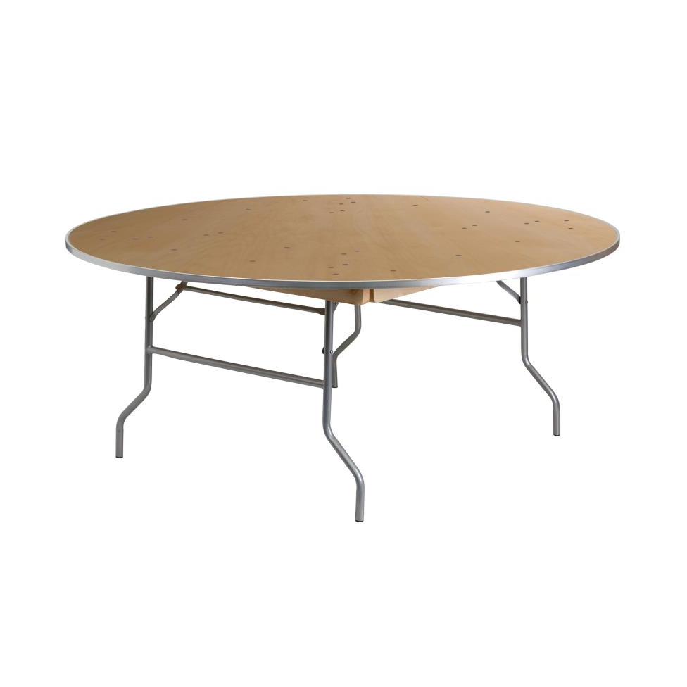 The Elon  6' Round Birchwood Banquet Table