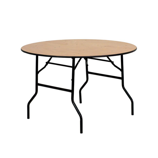 Round Wood Folding Banquet Table