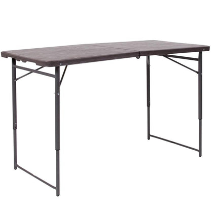 The Elon 4' Adjustable Height Bi-Fold Table