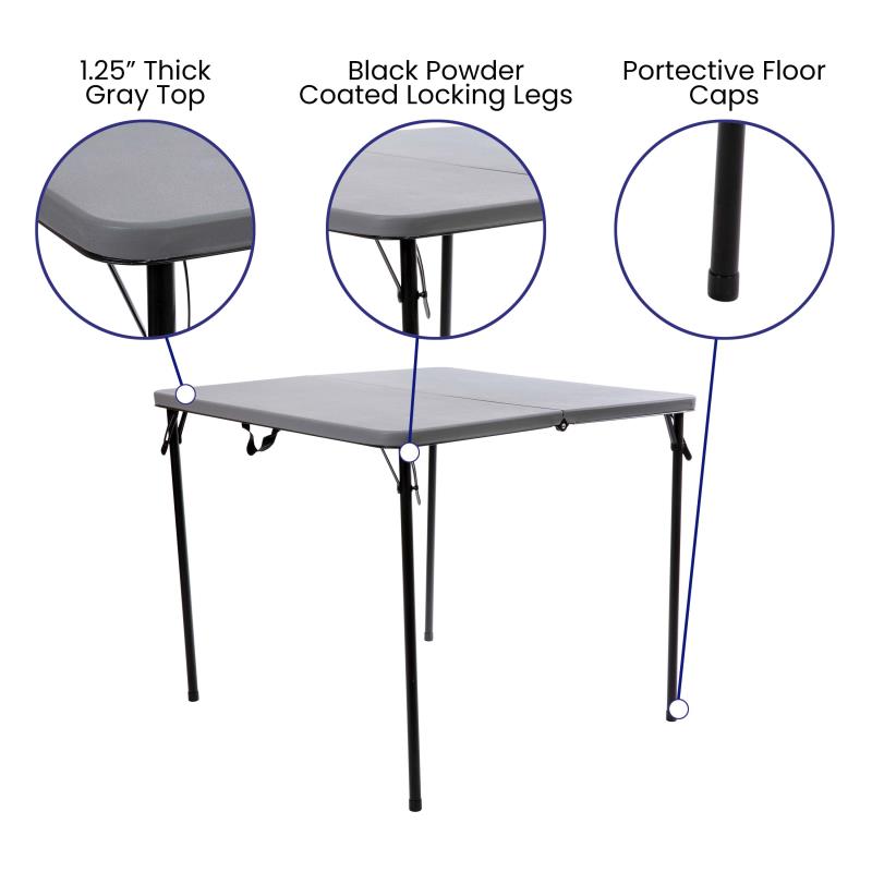 Dunham Square Bi-Fold Folding Table