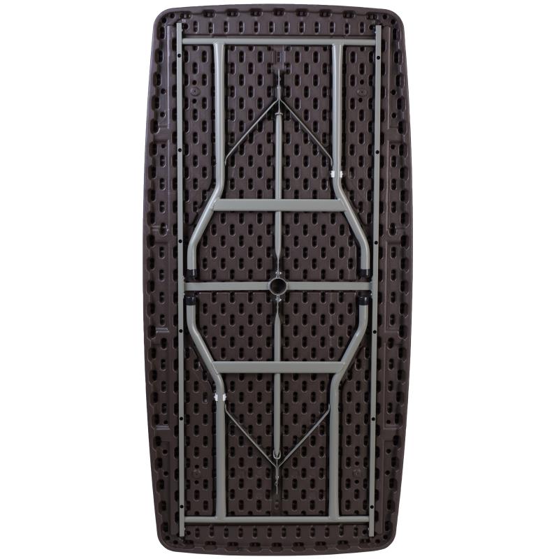 Elon 5.5' Rattan Folding Table