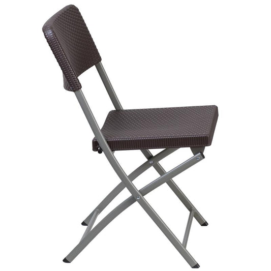 Elon Rattan Folding Table & Chair Set