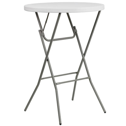 Elon Round White Bar Height Folding Table