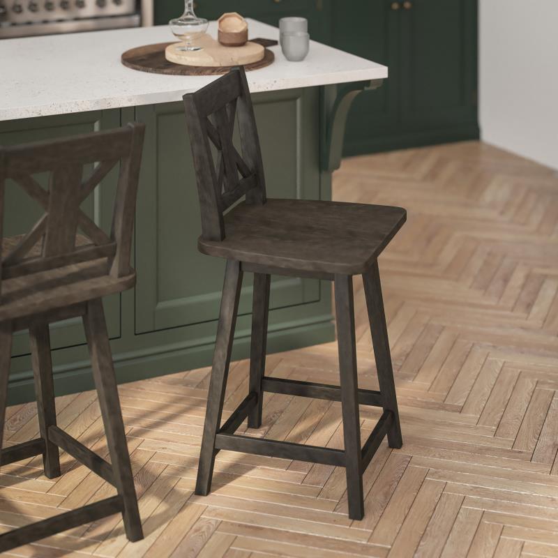 Harlow Farmhouse Swivel Stool
