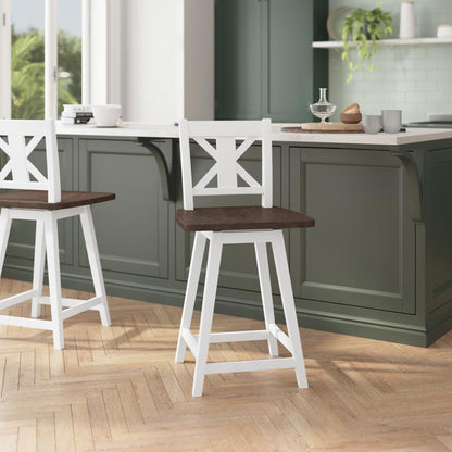 Harlow Farmhouse Swivel Stool
