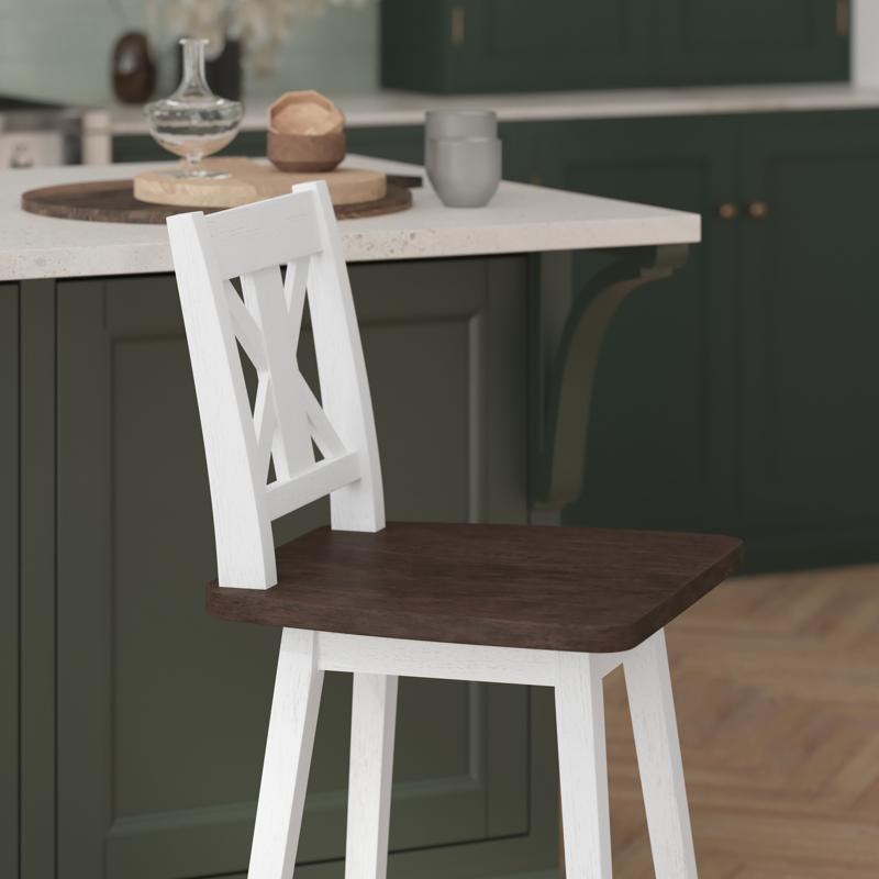 Harlow Farmhouse Swivel Stool