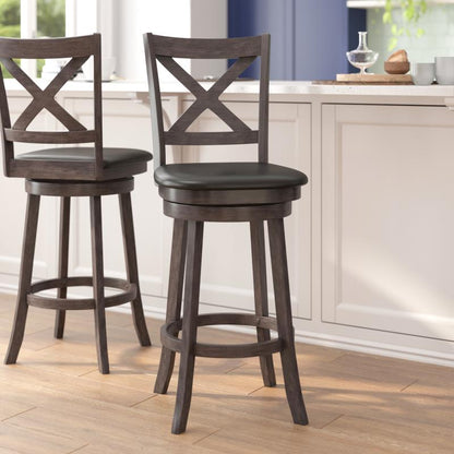 Ashcroft Cross-Back Swivel Stool