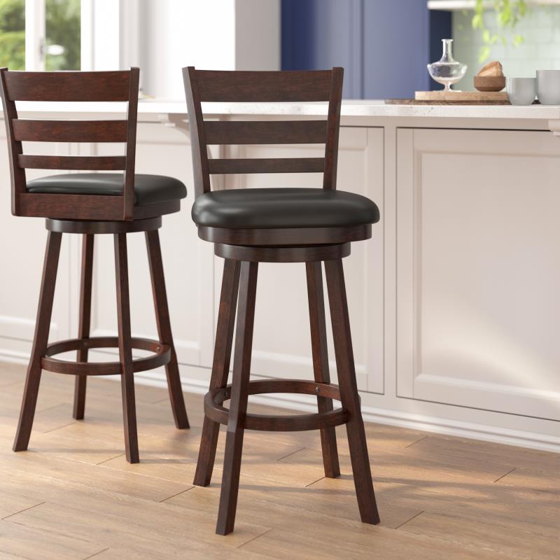 Ashcroft Ladder-Back Swivel Stool