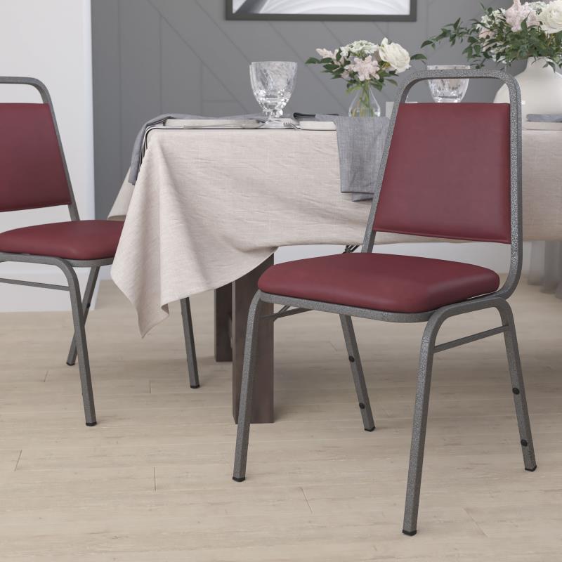 Trapezoidal Back Stacking Banquet Vinyl Chair