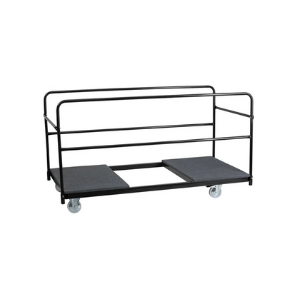 Folding Table Dolly with Carpeted Platform for Round Tables
