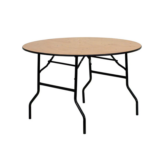 Wood Folding Banquet Table with Clear Coated Finished Top