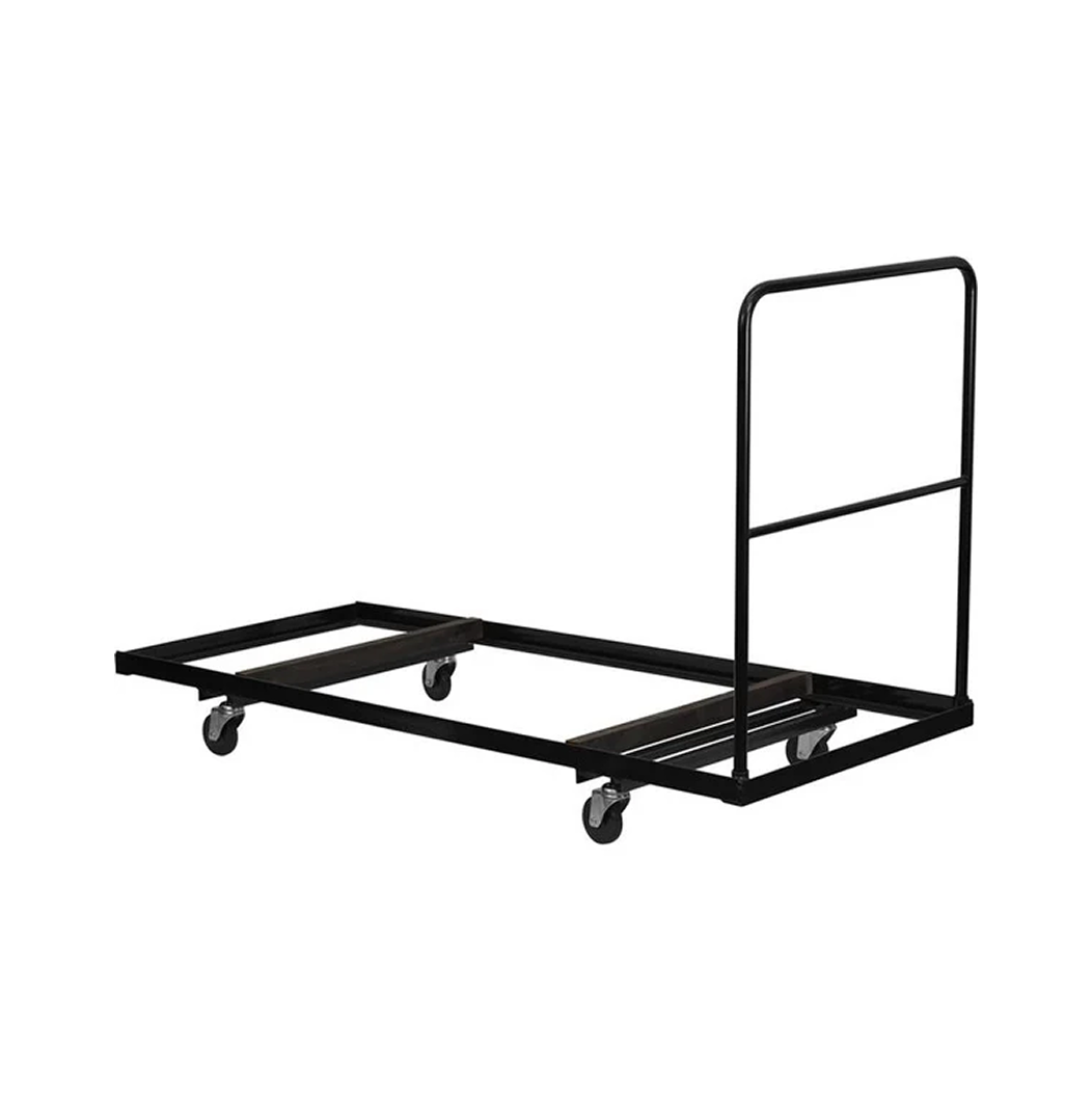 Black Folding Table Dolly for 30''W x 72''D Rectangular Folding Tables