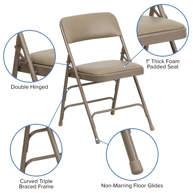 Hartwell Vinyl Folding Chair