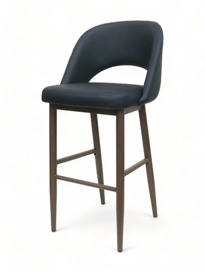 Nathan Upholstered Metal Bar Stool