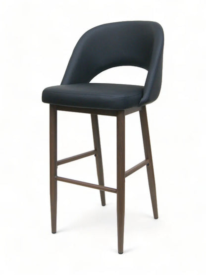 Nathan Upholstered Metal Bar Stool