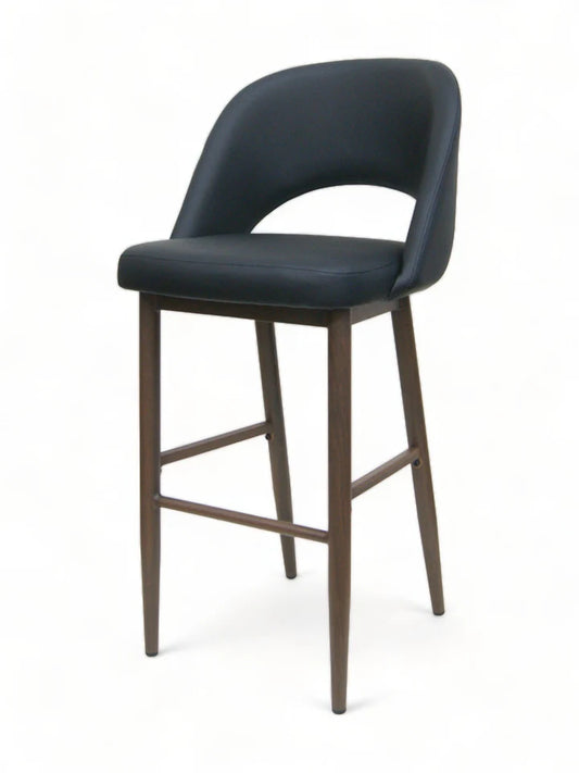 Nathan Upholstered Metal Bar Stool