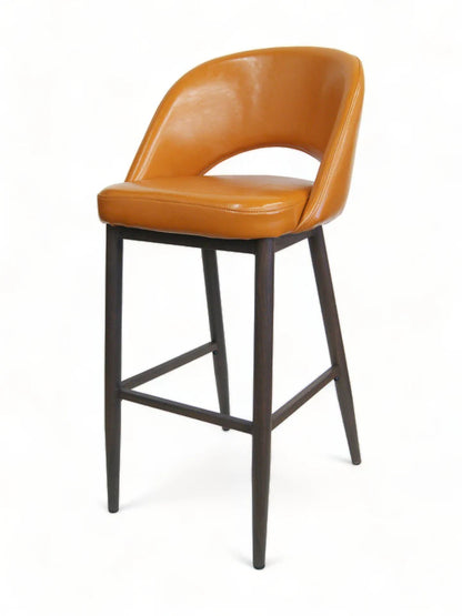 Nathan Upholstered Metal Bar Stool
