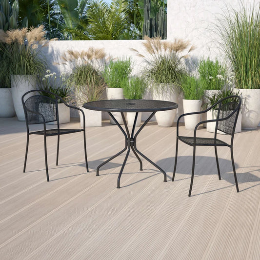Oia Round Steel Patio Table